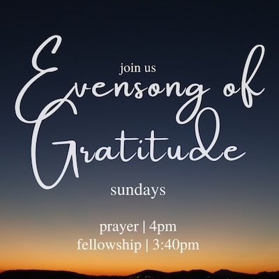 Evensong of Gratitude event flier